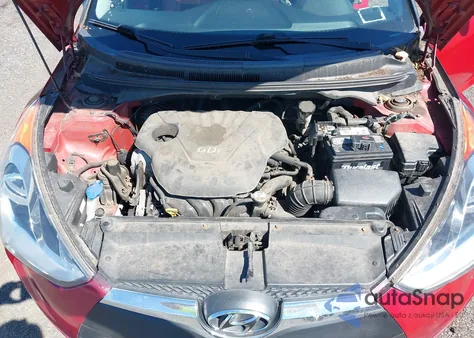 2012 Hyundai Veloster Base W/Red/Black из США, поврежденный, VIN KMHTC6AD6CU048653